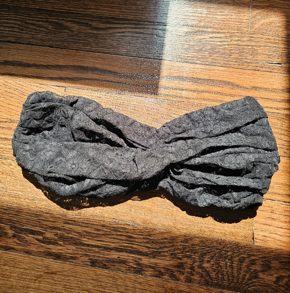 Express Intimates Lace Black Twisted Bandeau